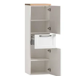 Wohnen Badschränke*Bad Midischrank in Weiß mit Wildeiche - Gyatso