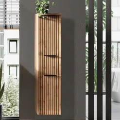 Wohnen Badschränke*Bad Midi-Schrank mit Schublade - Crystoga