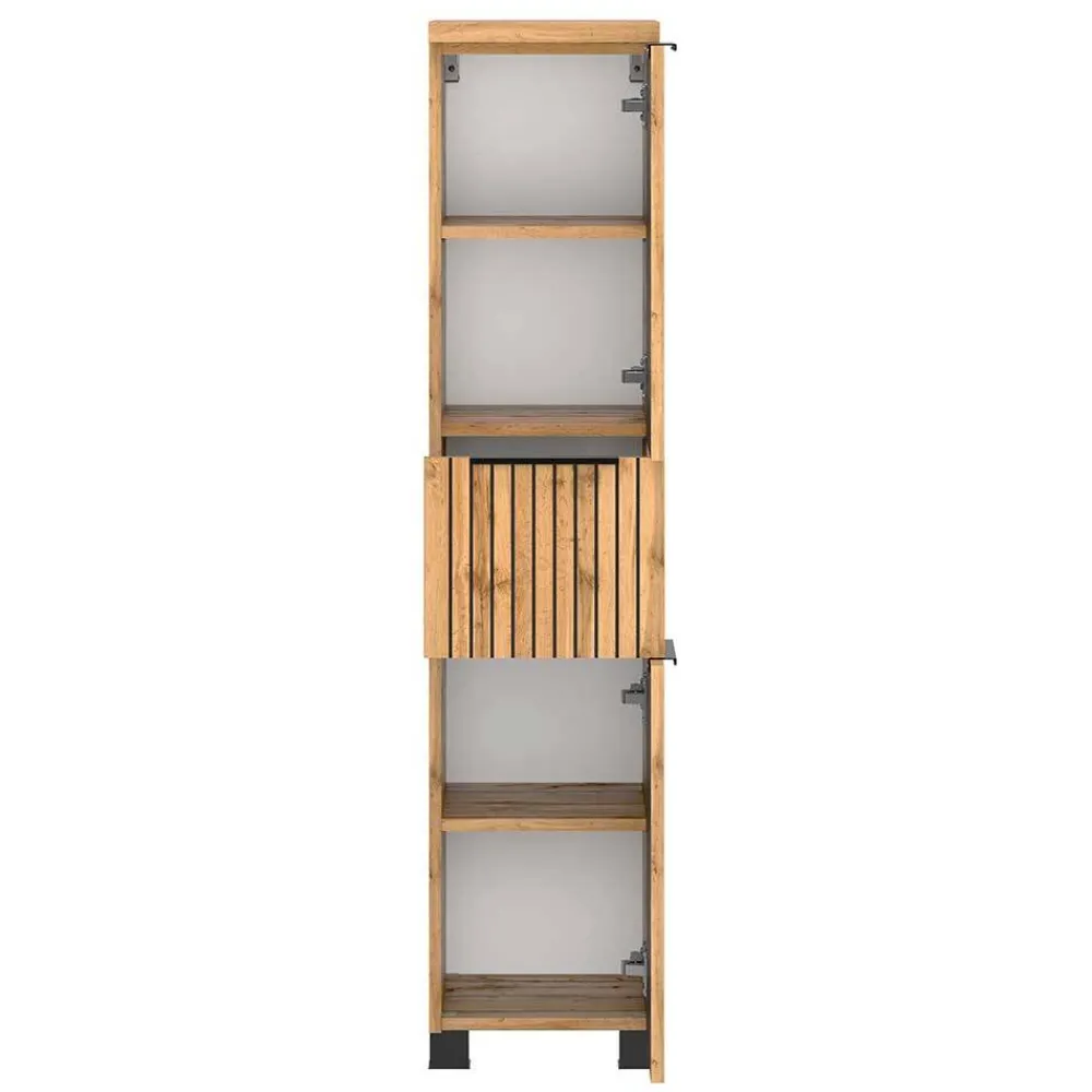 Wohnen Badschränke*Bad Midi-Schrank mit Schublade - Crystoga