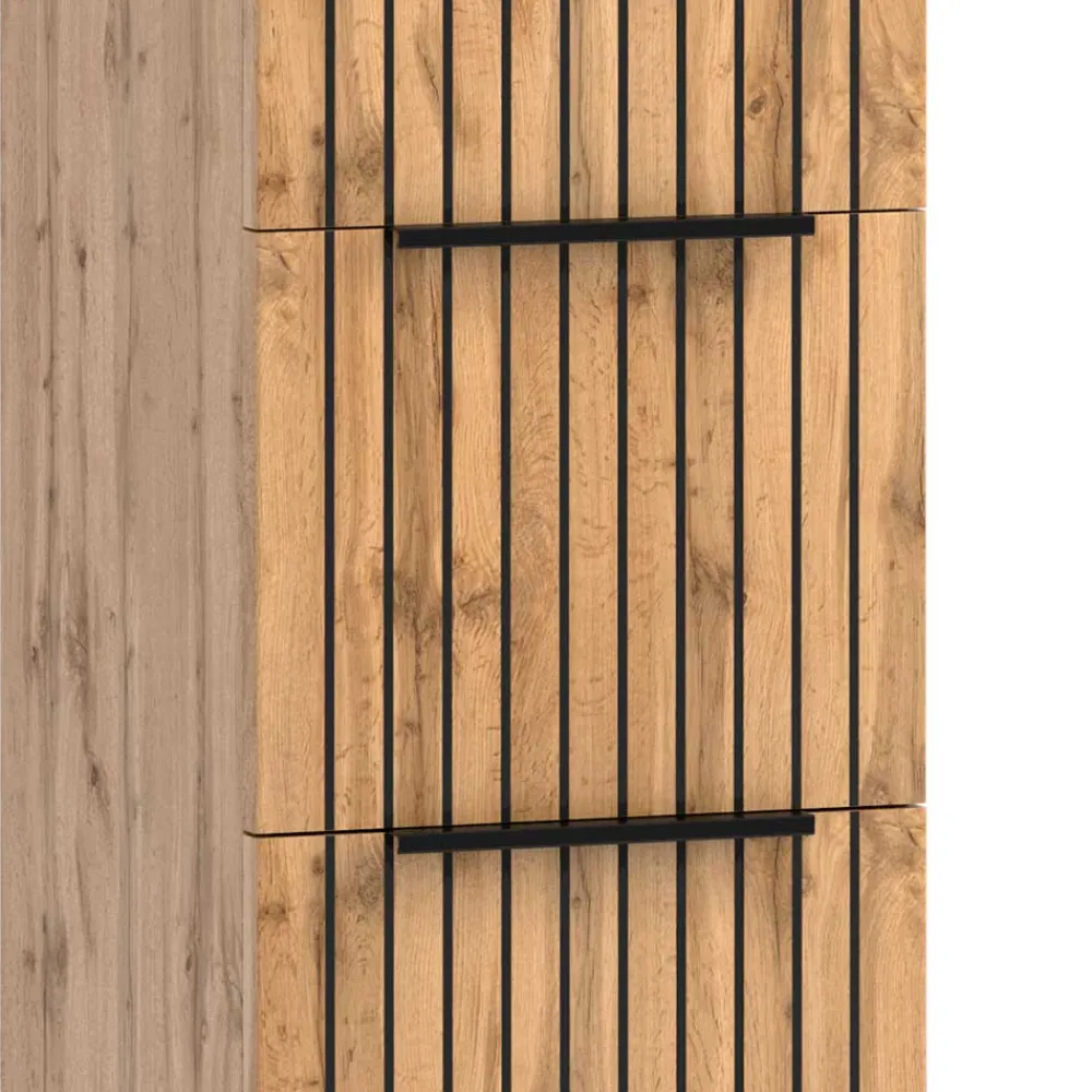 Wohnen Badschränke*Bad Midi-Schrank mit Schublade - Crystoga