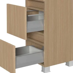 Wohnen Badschränke*Bad Midischrank mit Tür und zwei Schubladen - Leitha