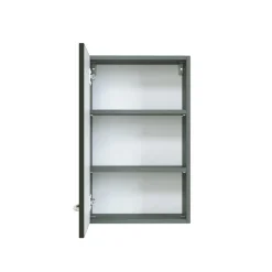 Wohnen Badschränke*Bad Oberschrank in Dunkelgrau Hochglanz Mladen 1-türig