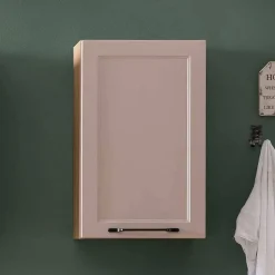 Wohnen Badschränke*Bad Oberschrank in Hellgrau und Wildeiche - Trioto