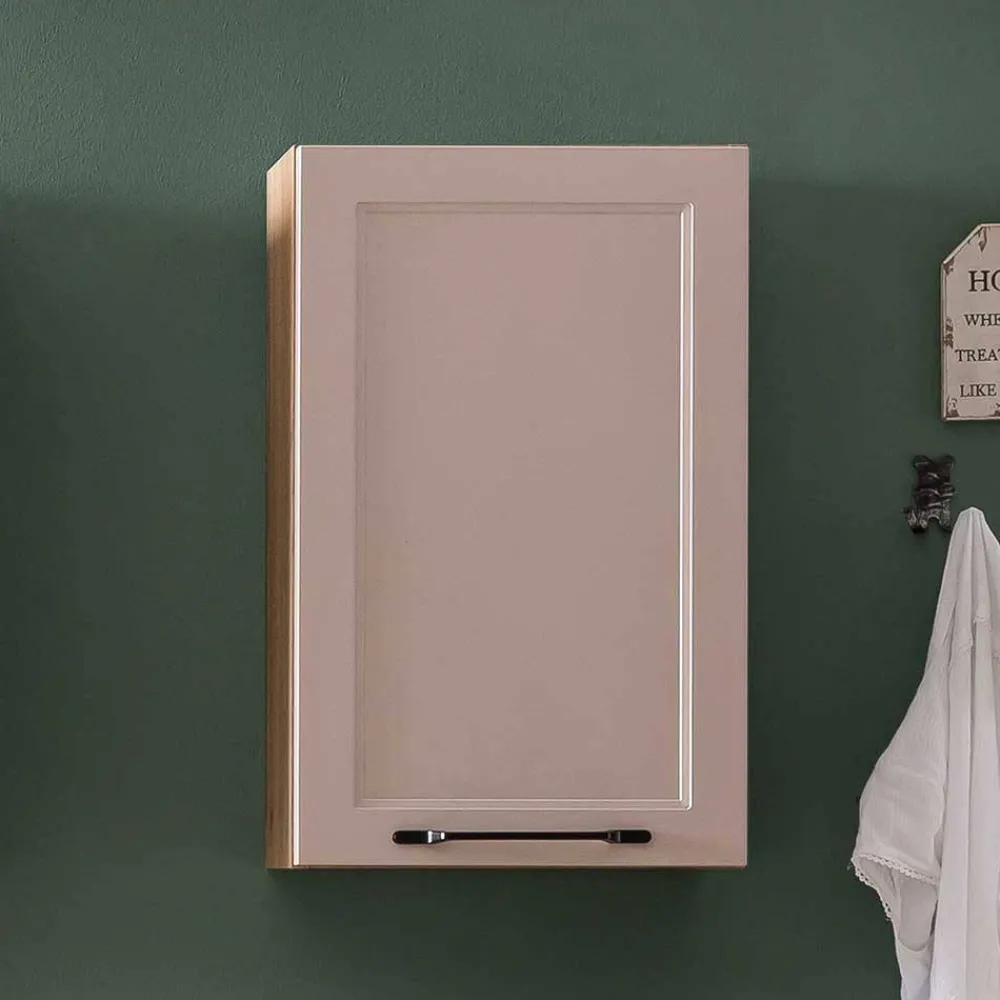 Wohnen Badschränke*Bad Oberschrank in Hellgrau und Wildeiche - Trioto