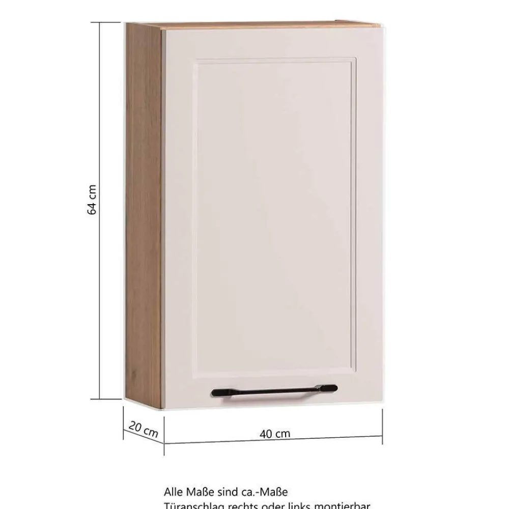 Wohnen Badschränke*Bad Oberschrank in Hellgrau und Wildeiche - Trioto