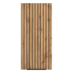 Wohnen Badschränke*Bad Oberschrank in Wildeiche mit Schwarz - Crystoga