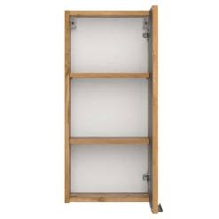 Wohnen Badschränke*Bad Oberschrank in Wildeiche mit Schwarz - Crystoga