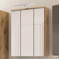 Wohnen Glasmöbel|Bad-Spiegelschränke*Bad Oberschrank mit Spiegeltüren 60 cm breit - Depart