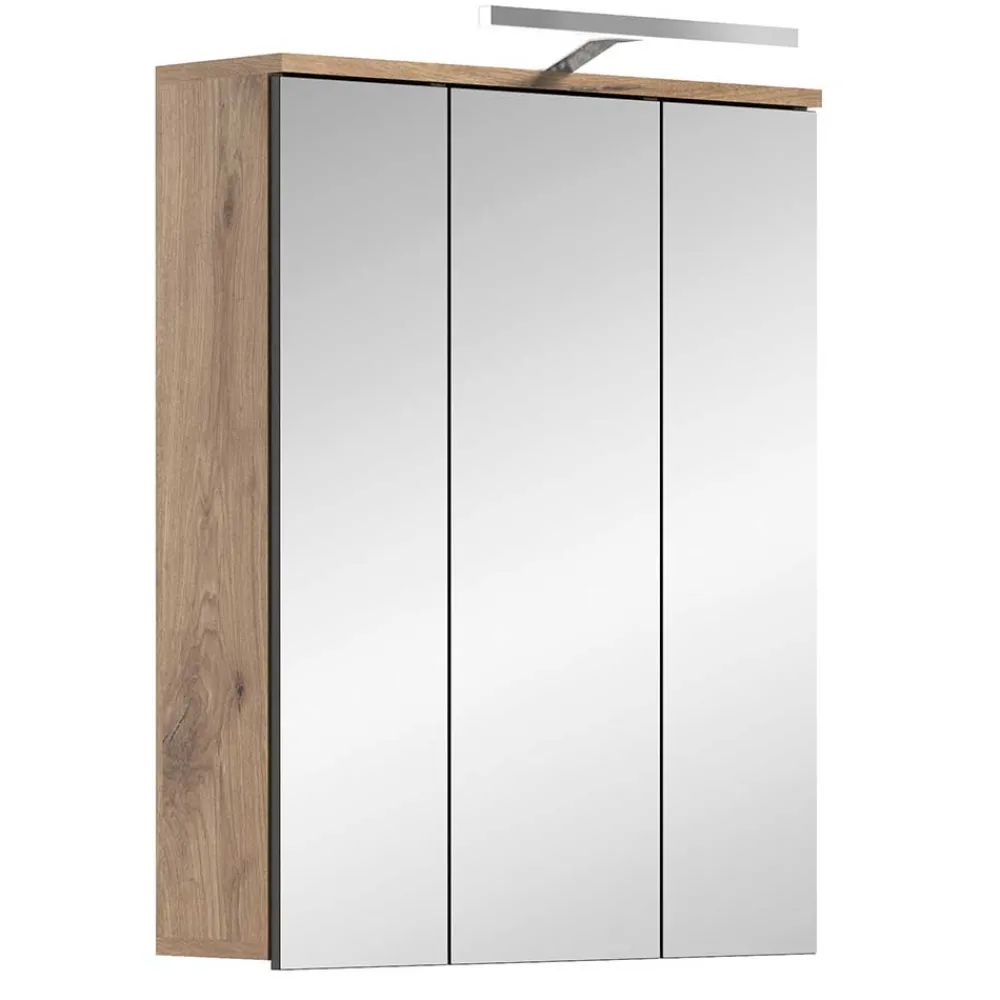 Wohnen Glasmöbel|Bad-Spiegelschränke*Bad Oberschrank mit Spiegeltüren 60 cm breit - Depart