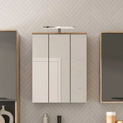 Wohnen Glasmöbel|Bad-Spiegelschränke*Bad Oberschrank mit Spiegeltüren 60 cm breit - Depart