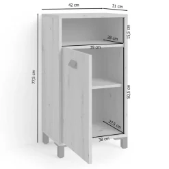 Wohnen Badschränke*Bad Schrank in Wildeiche Optik - Eleore