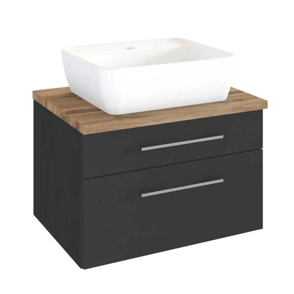 Wohnen Bad Schubladen-Schrank mit Aufsatzbecken - Estregos