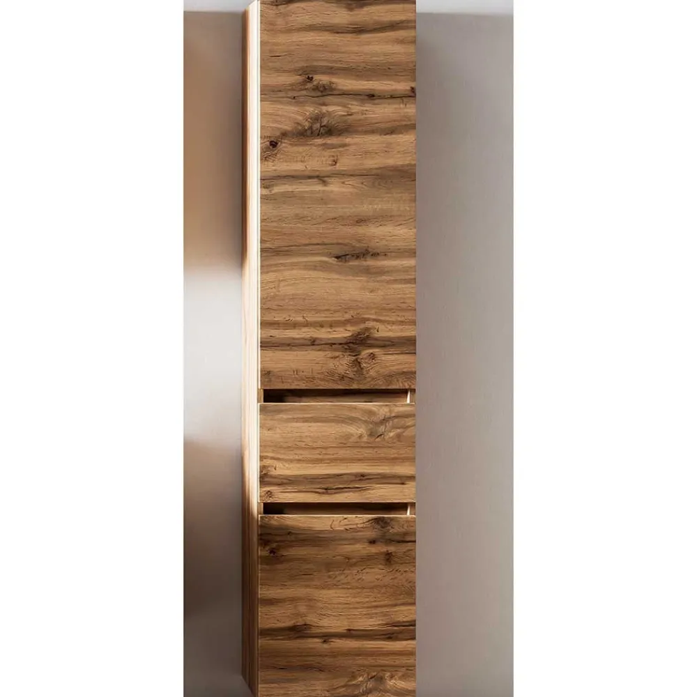 Wohnen Badschränke|Schränke*Bad Seitenschrank in Holz Optik Wildeiche - Iliam