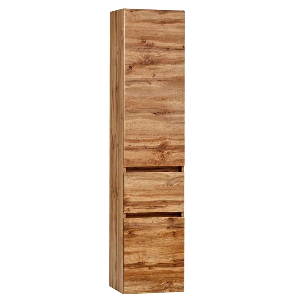 Wohnen Badschränke|Schränke*Bad Seitenschrank in Holz Optik Wildeiche - Iliam