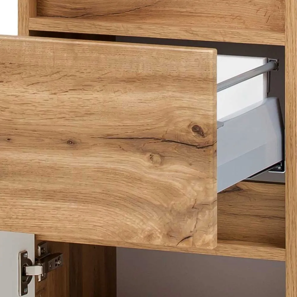Wohnen Badschränke|Schränke*Bad Seitenschrank in Holz Optik Wildeiche - Iliam