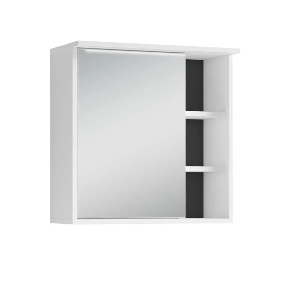 Wohnen Bad-Spiegelschränke*Bad Spiegelschrank in Weiß mit Schwarz - Envaton