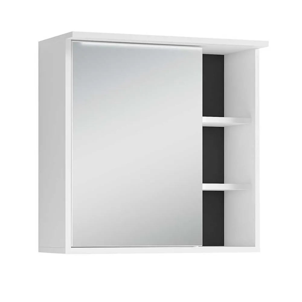 Wohnen Bad-Spiegelschränke*Bad Spiegelschrank in Weiß mit Schwarz - Envaton