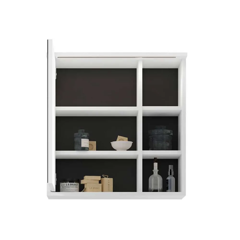 Wohnen Bad-Spiegelschränke*Bad Spiegelschrank in Weiß mit Schwarz - Envaton