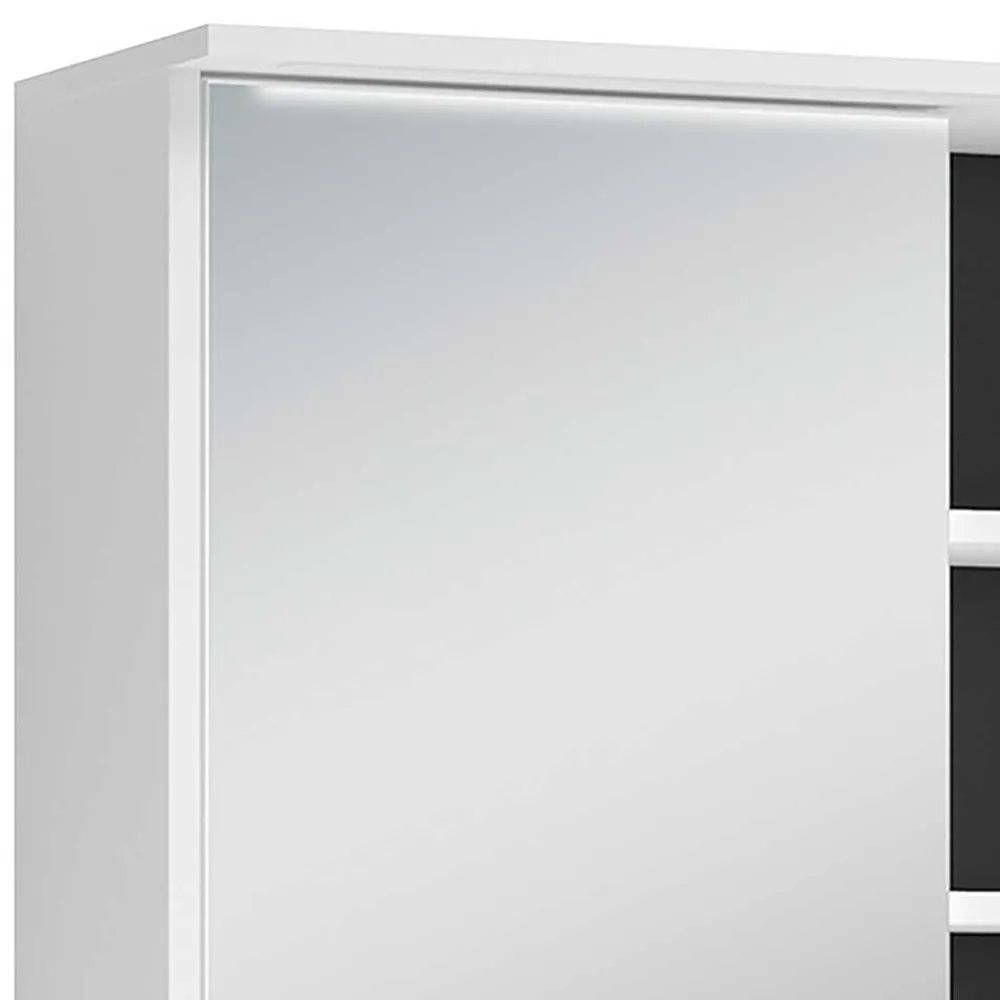 Wohnen Bad-Spiegelschränke*Bad Spiegelschrank in Weiß mit Schwarz - Envaton