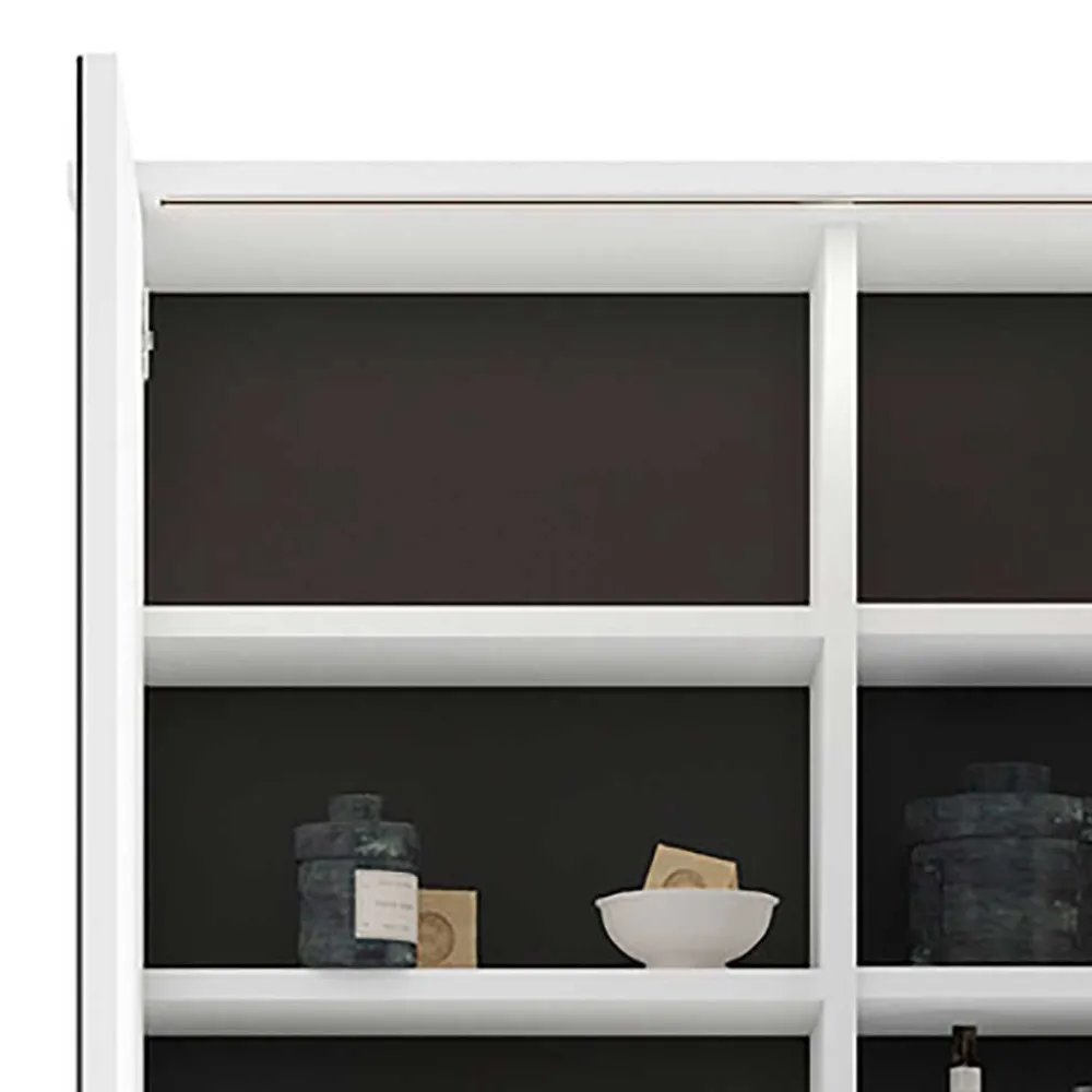 Wohnen Bad-Spiegelschränke*Bad Spiegelschrank in Weiß mit Schwarz - Envaton