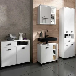 Wohnen Bad-Spiegelschränke*Bad Spiegelschrank in Weiß mit Schwarz - Envaton