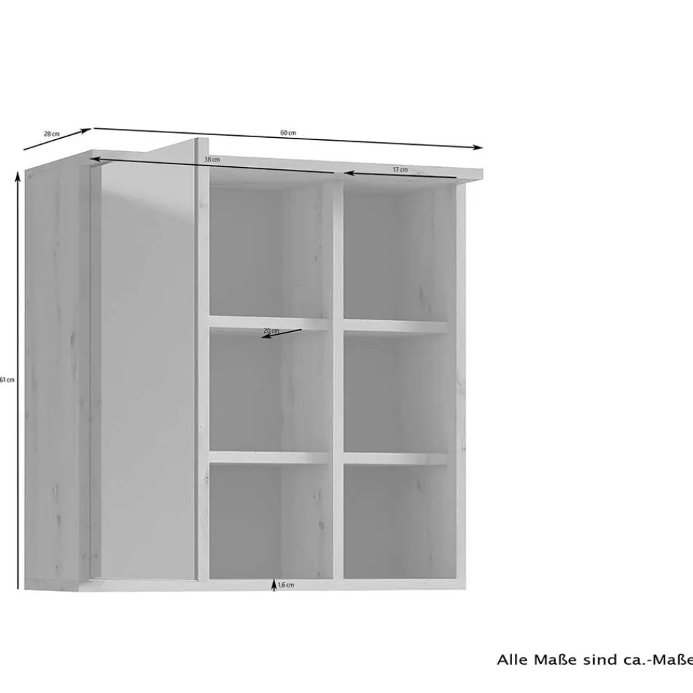 Wohnen Bad-Spiegelschränke*Bad Spiegelschrank in Weiß mit Schwarz - Envaton