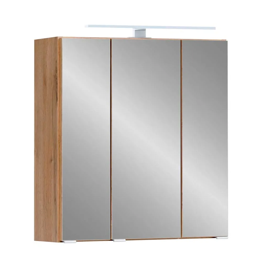 Wohnen Bad-Spiegelschränke*Bad Spiegelschrank in Wildeiche Optik - Drumias