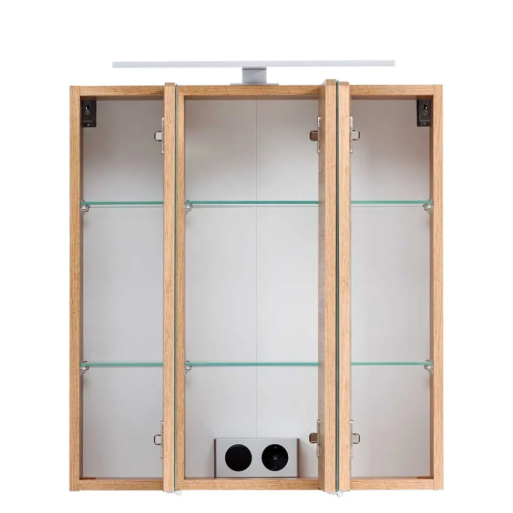 Wohnen Bad-Spiegelschränke*Bad Spiegelschrank in Wildeiche Optik - Drumias