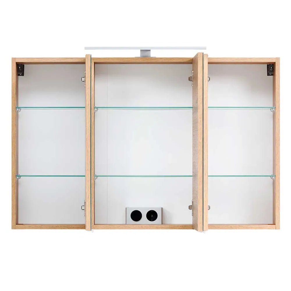 Wohnen Bad-Spiegelschränke*Bad Spiegelschrank in Wildeiche Optik - Drumias