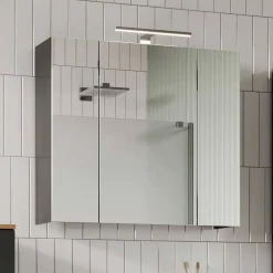 Wohnen Bad Spiegelschrank mit LED 3-türig - Dolida