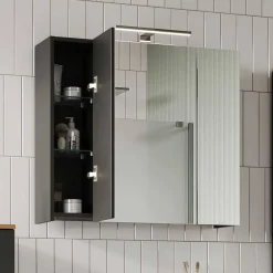 Wohnen Bad Spiegelschrank mit LED 3-türig - Dolida
