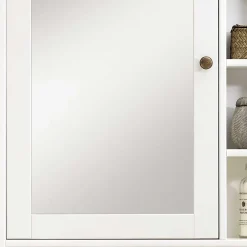 Wohnen Skandinavische Möbel|Bad-Spiegelschränke*Bad Spiegelschrank mit Regal in Weiß - Lousias