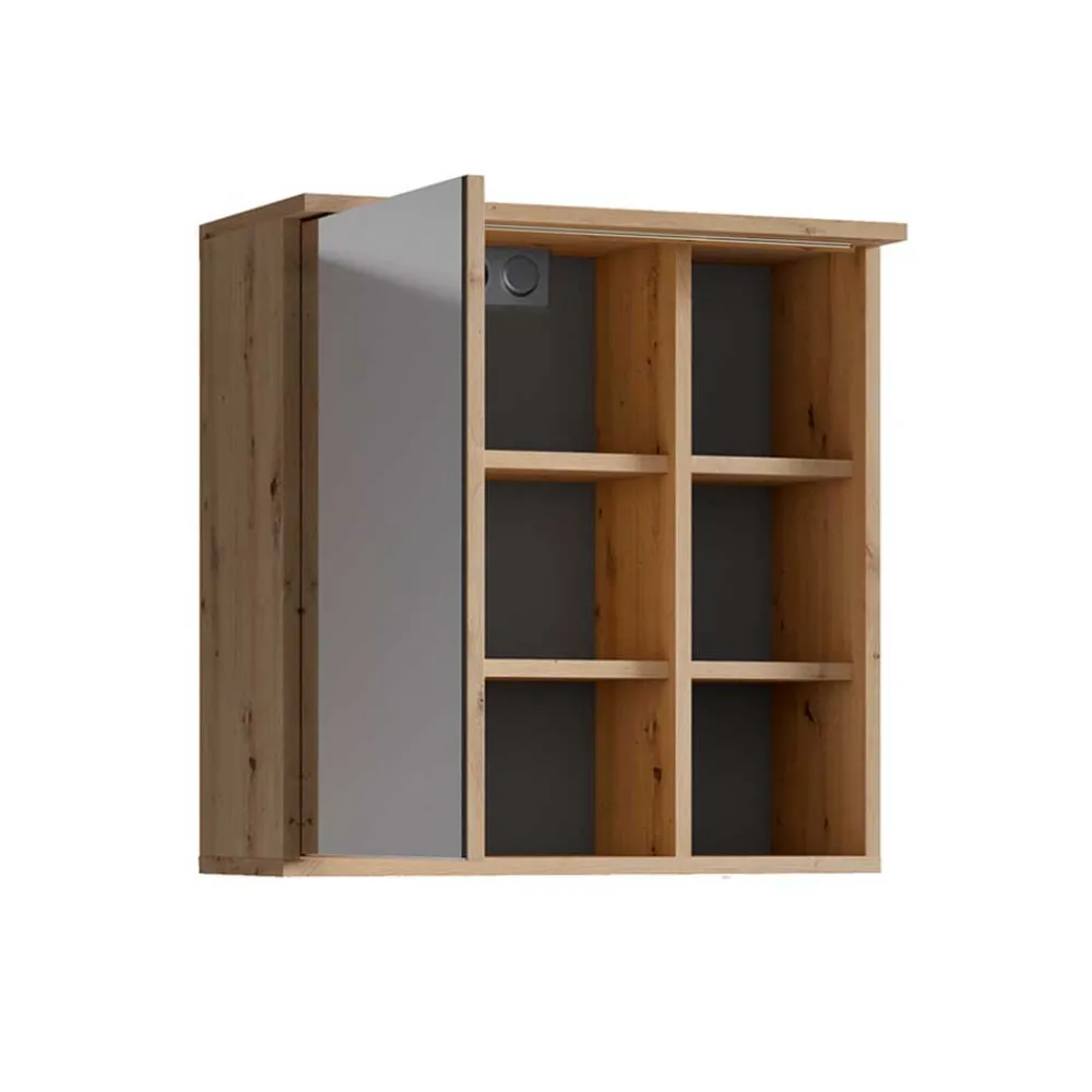 Wohnen Bad-Spiegelschränke*Bad Spiegeltür-Hängeschrank mit 3 Fächern - Eleore