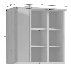 Wohnen Bad-Spiegelschränke*Bad Spiegeltür-Hängeschrank mit 3 Fächern - Eleore