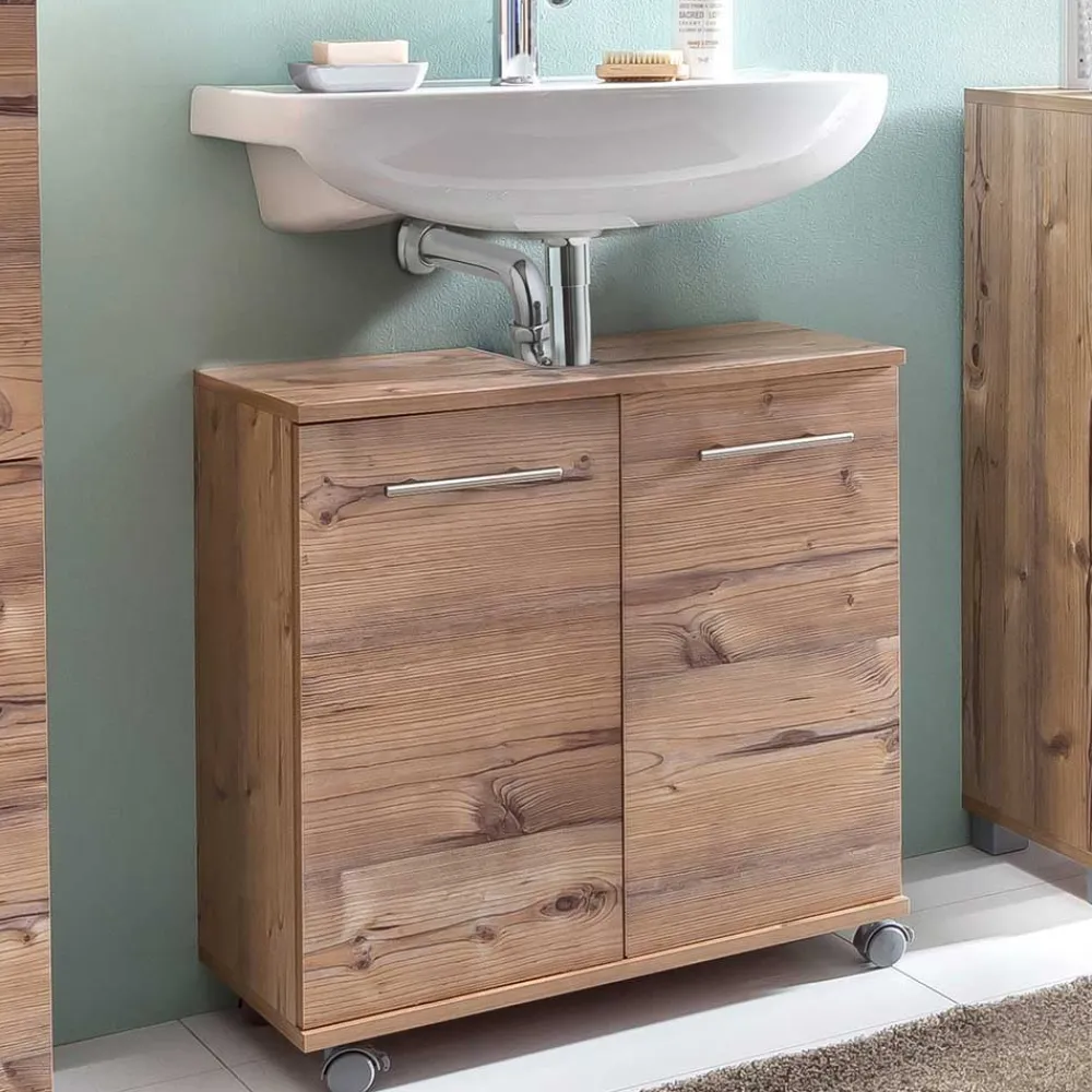 Wohnen Waschtisch|Waschbeckenunterschränke*Bad Unterbeckenschrank in Holz Optik - Dilvonda