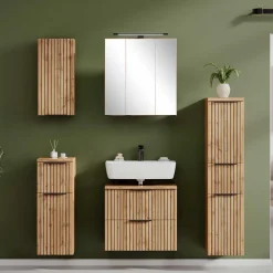 Wohnen Bad Unterbeckenschrank mit Klappe & Schublade - Crystoga