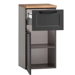 Wohnen Badschränke*Bad Unterschrank in Dunkelgrau und Wildeiche - Novelya