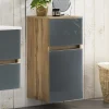 Wohnen Badschränke*Bad Unterschrank in Grau Glas & Wildeiche - Anviletca