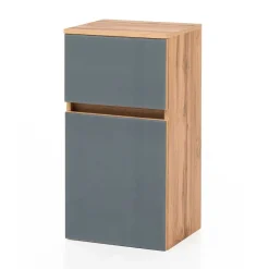 Wohnen Badschränke*Bad Unterschrank in Grau Glas & Wildeiche - Anviletca