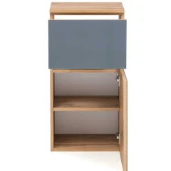 Wohnen Badschränke*Bad Unterschrank in Grau Glas & Wildeiche - Anviletca