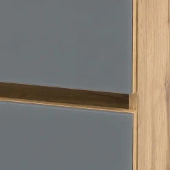 Wohnen Badschränke*Bad Unterschrank in Grau Glas & Wildeiche - Anviletca