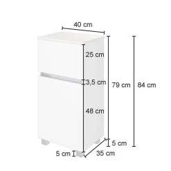 Wohnen Badschränke*Bad Unterschrank in Grau Glas & Wildeiche - Anviletca