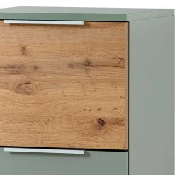 Wohnen Badschränke*Bad Unterschrank in Graugrün mit Eiche - Liz