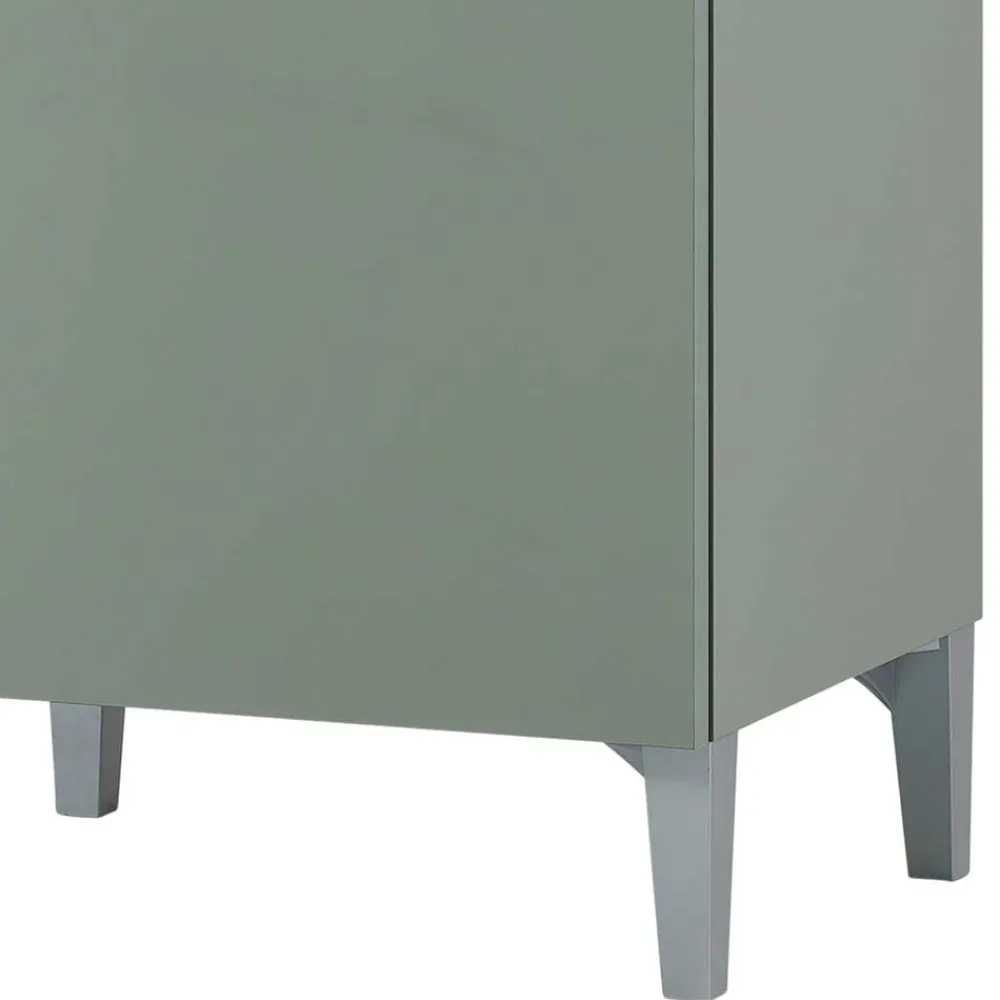 Wohnen Badschränke*Bad Unterschrank in Graugrün mit Eiche - Liz