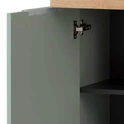 Wohnen Badschränke*Bad Unterschrank in Graugrün mit Eiche - Liz