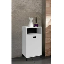 Wohnen Bad Unterschrank in Weiß mit Schwarz - Envaton