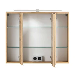 Wohnen Weiße Möbel|Glasmöbel*Bad Waschbeckenschrank & Spiegelschrank - Eight (zweiteilig)