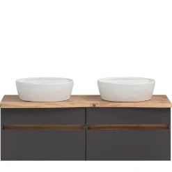 Wohnen Waschtisch|Waschbeckenunterschränke*Bad Waschplatz für zwei Personen - Agiruan