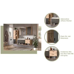 Wohnen Badezimmer Komplett*Bad Waschplatz Kombi hängend - Steikun (dreiteilig)