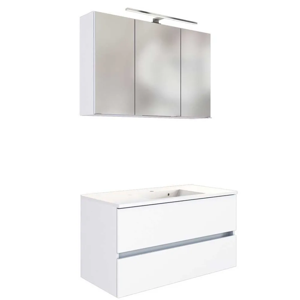 Wohnen Bad Waschplatz Kombi in Weiß - Vandan (zweiteilig)